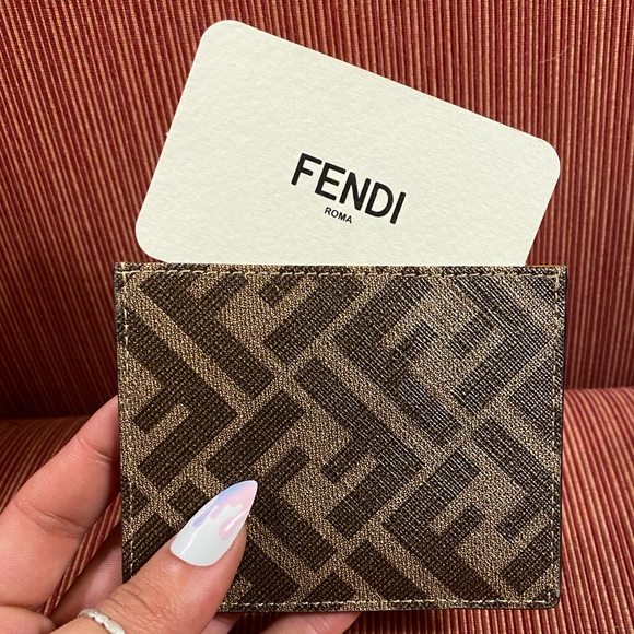 FENDI FF monogram logo cardholder (brown) unisex - Picture 5 of 8
